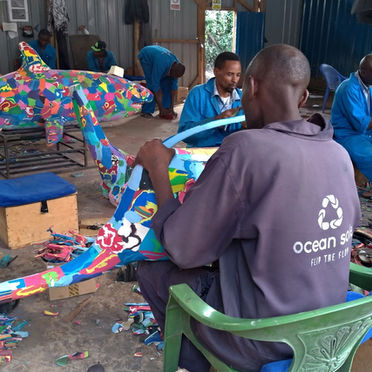 Ocean plastic art connection