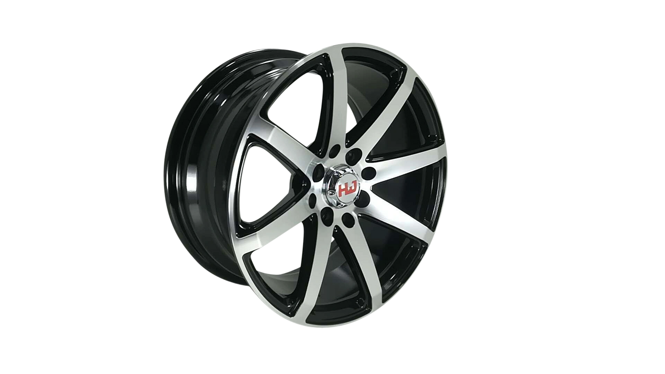 HEMI 15"   HEMI 15" POLISHED FACE/BLK WINDOWS