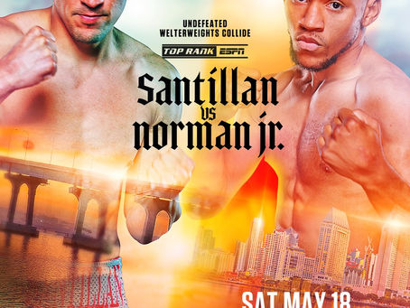 Giovanni Santillan vs Brian Norman Jr. Will Co-feature on the Navarrete-Berinchyk Undercard