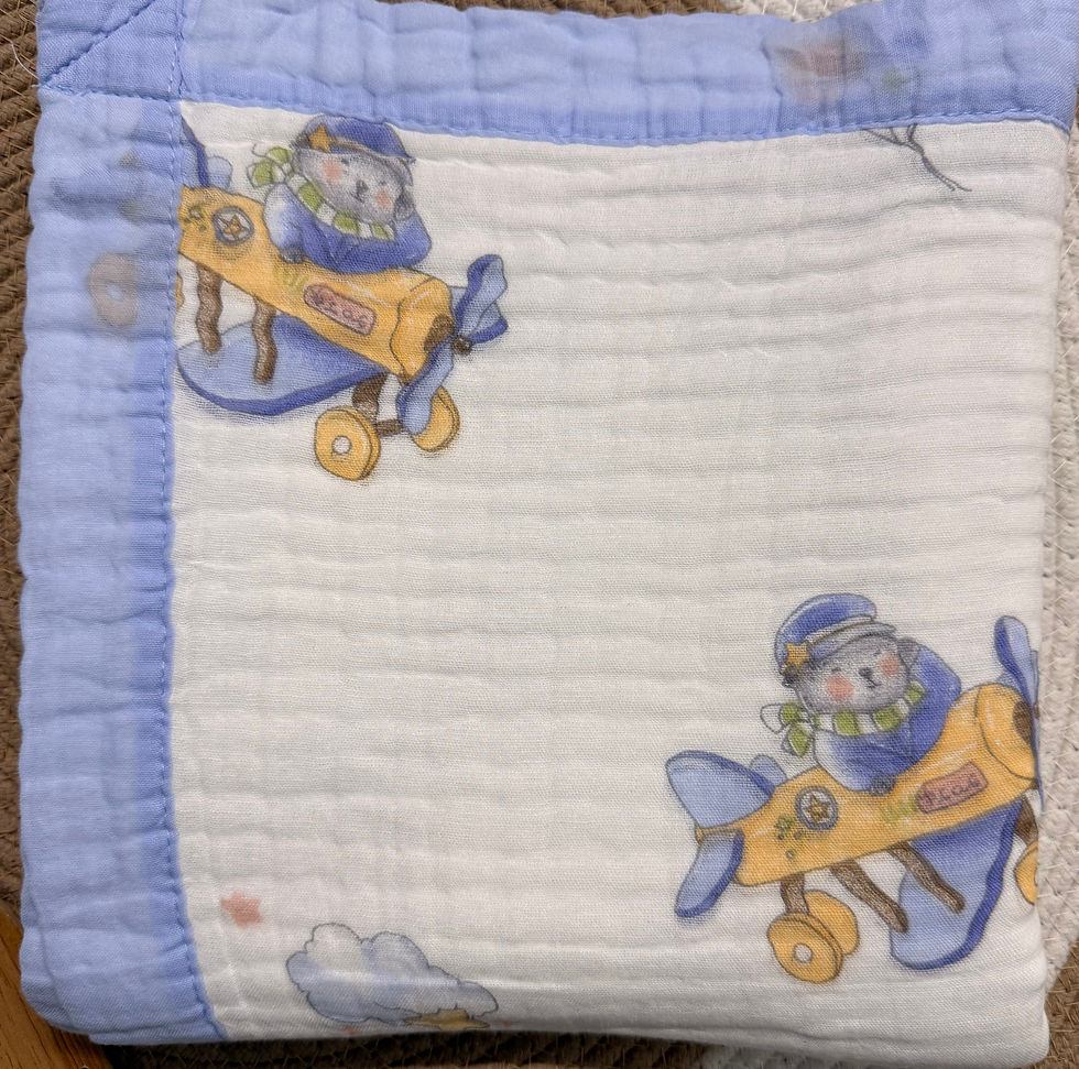 Thumbnail: Vizha Premium 6-Layer Muslin Cotton Breathable Blanket-Little Aviator(110x110cm)