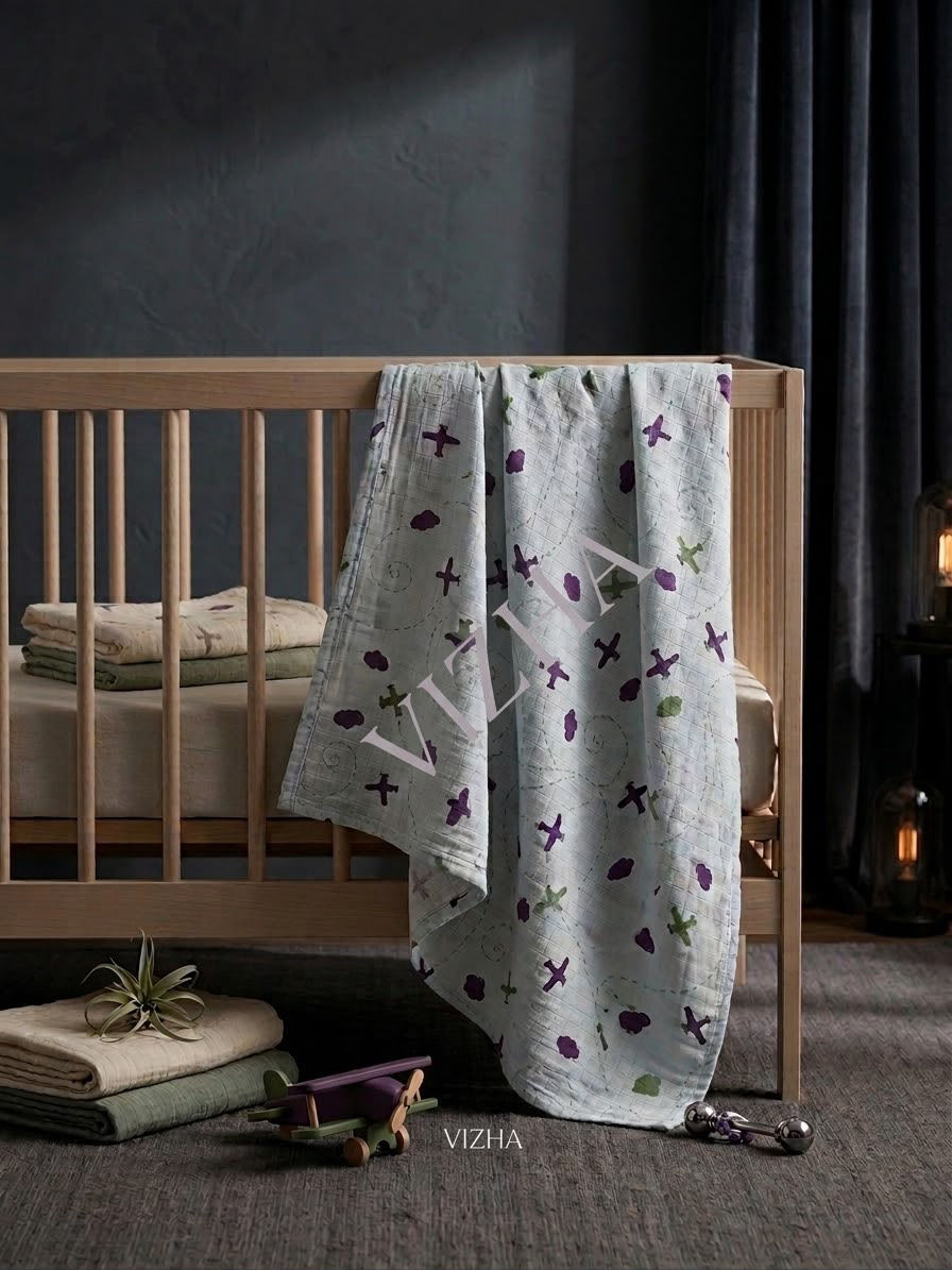 Thumbnail: VIZHA Premium Muslin Bath Towel | Swaddle | Travel Essential (5 Colours)