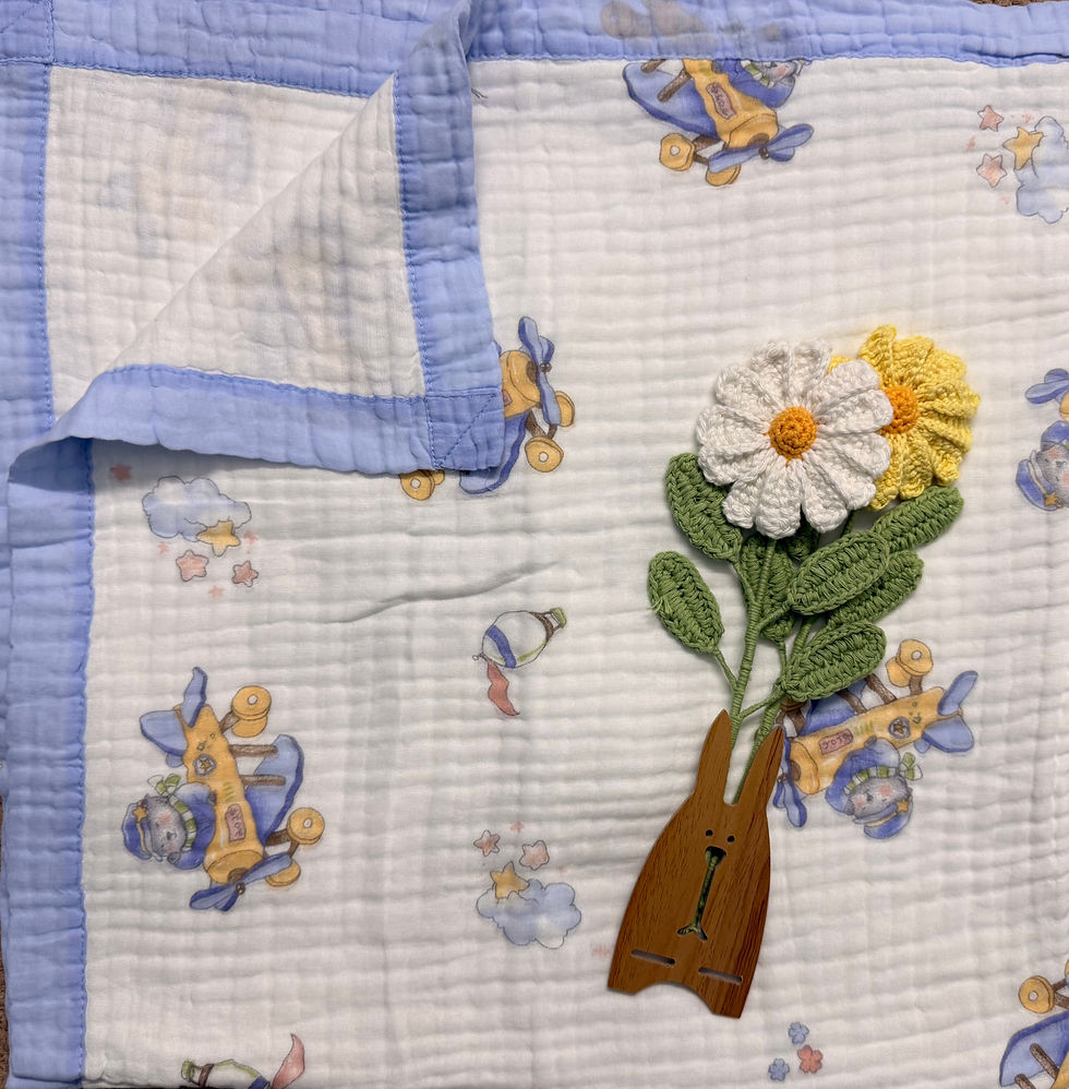 Thumbnail: Vizha Premium 6-Layer Muslin Cotton Breathable Blanket-Little Aviator(110x110cm)