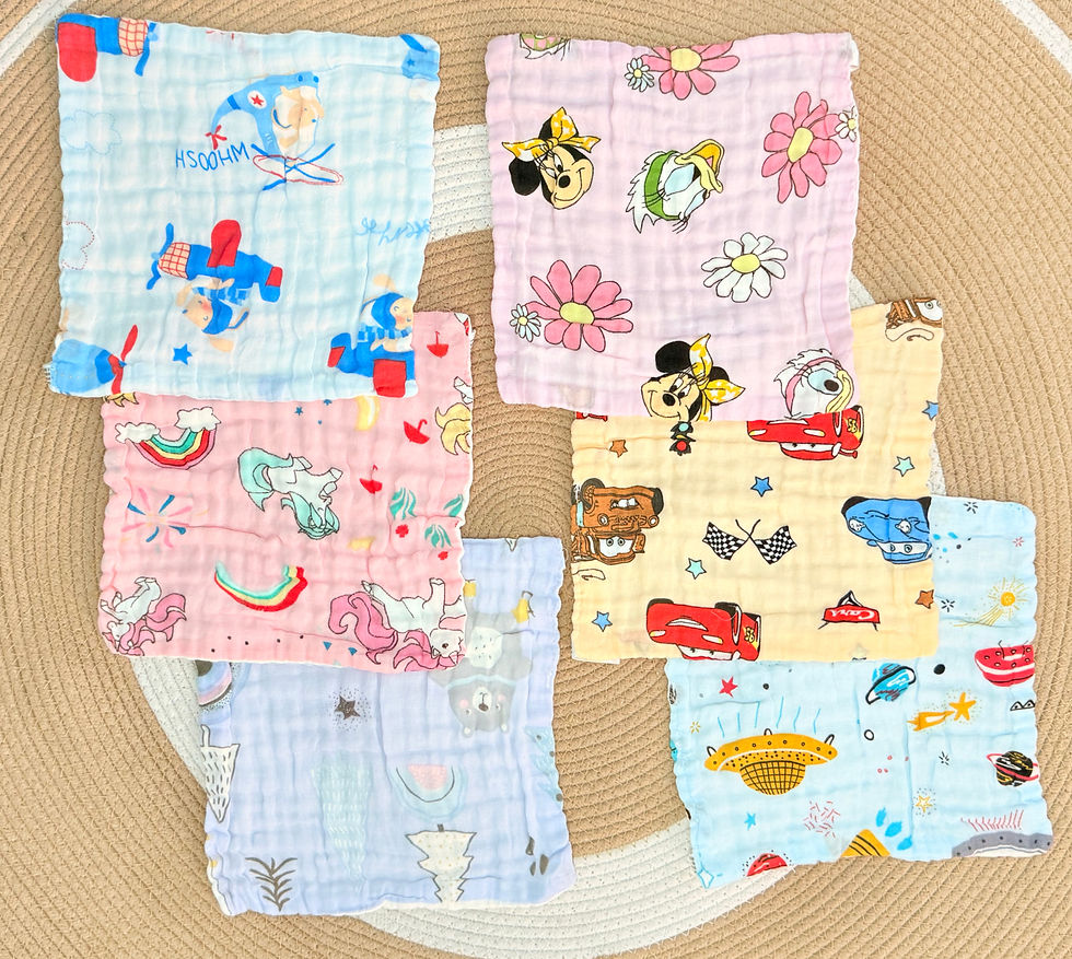 Thumbnail: Vizha Premium Muslin 6 Layer Crinkle Wash Cloth/Reusable Napkin (25x25cm)
