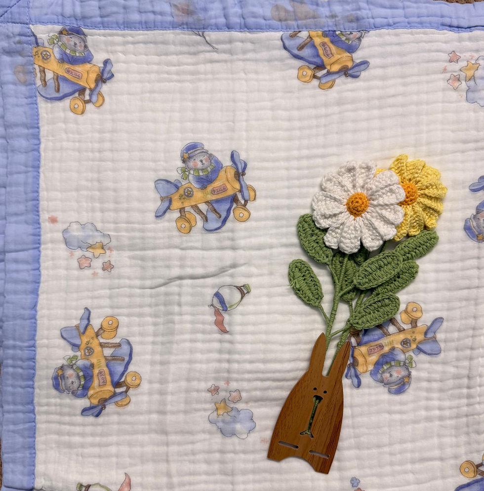 Thumbnail: Vizha Premium 6-Layer Muslin Cotton Breathable Blanket-Little Aviator(110x110cm)