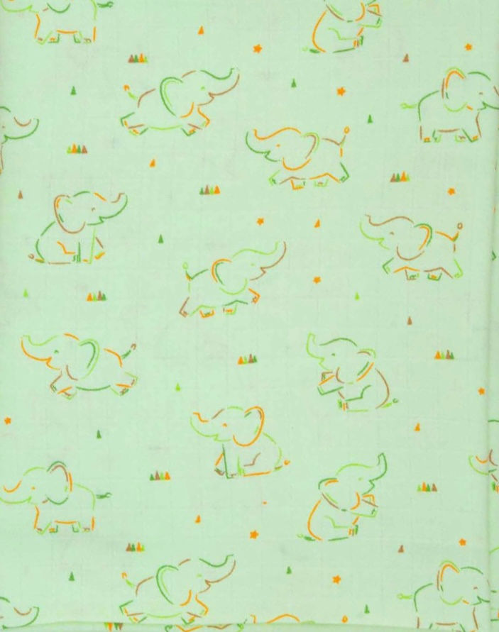Thumbnail: Vizha Premium Muslin Sleeveless Frock-Pistachio Parade