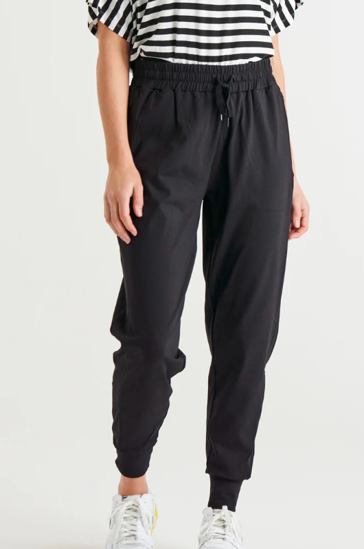 Cara High Rise Stretchy Travel Jogger - Black