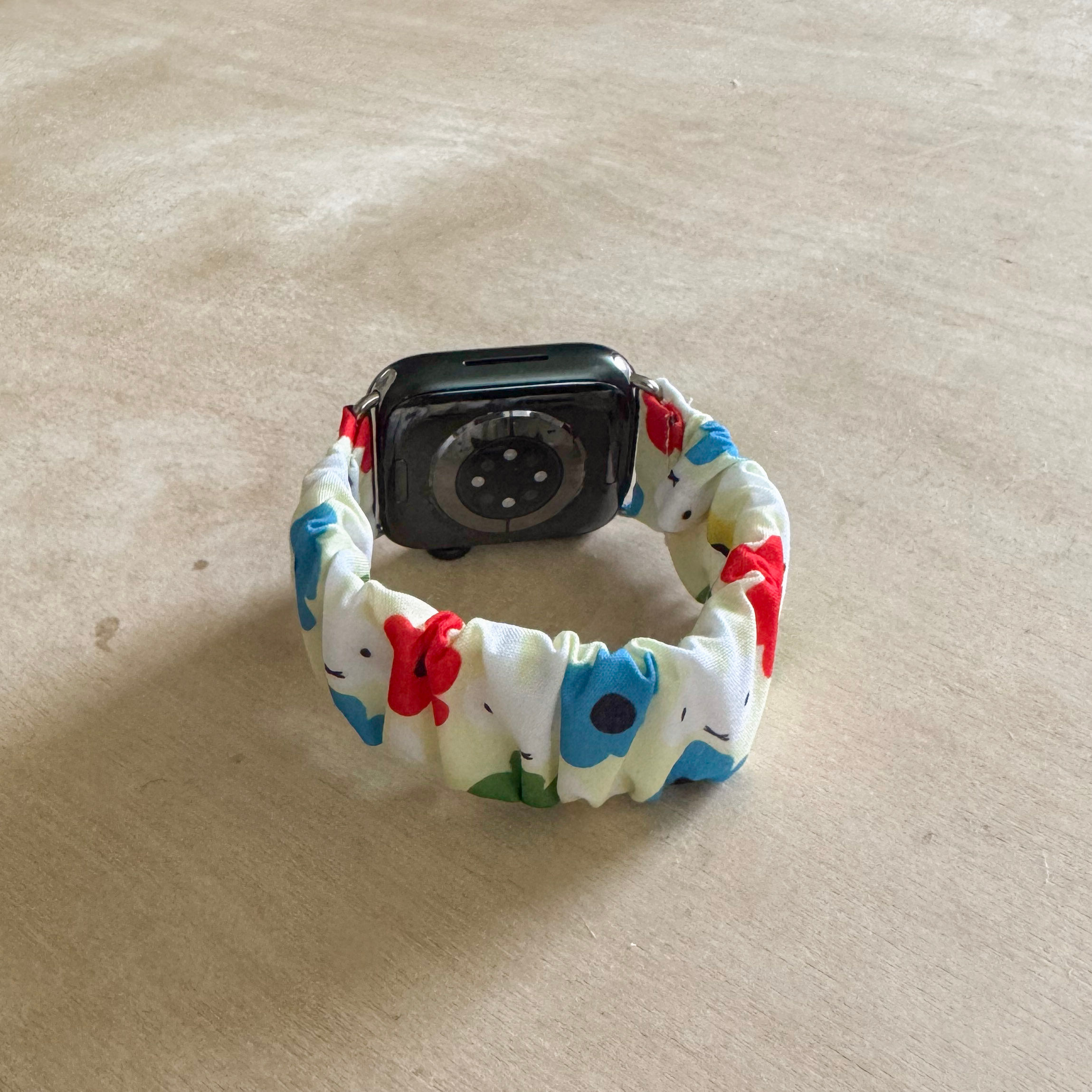 Yellow Kawaii Bunny Scrunchie Apple Watch Band