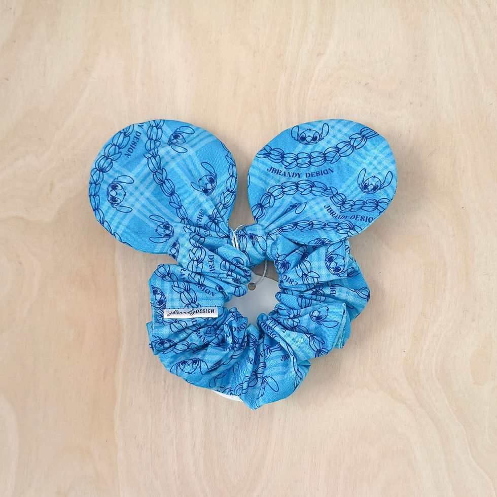 Jbrandy Blue Stitch Pikake Specialty Scrunchie