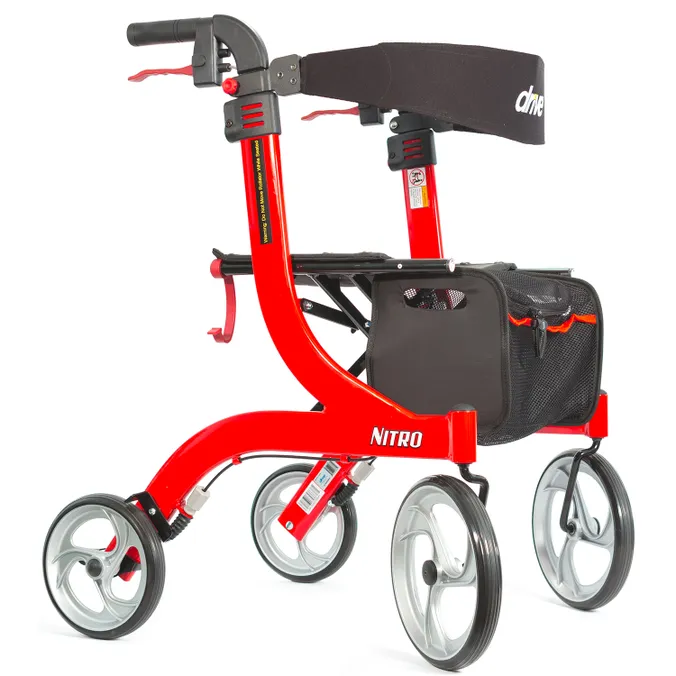 Nitro Aluminum Rollator, 10" Casters