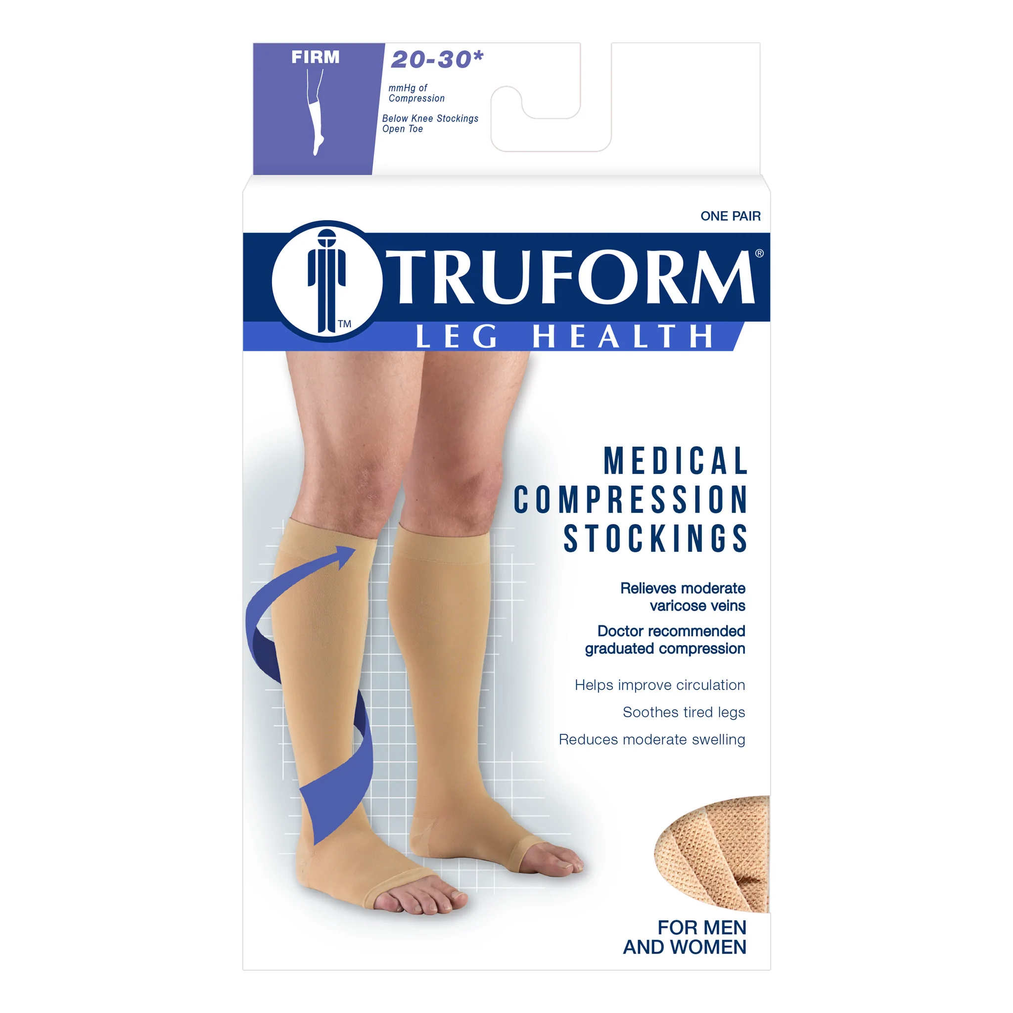 Truform Medical Compression Stockings (Open Toe)