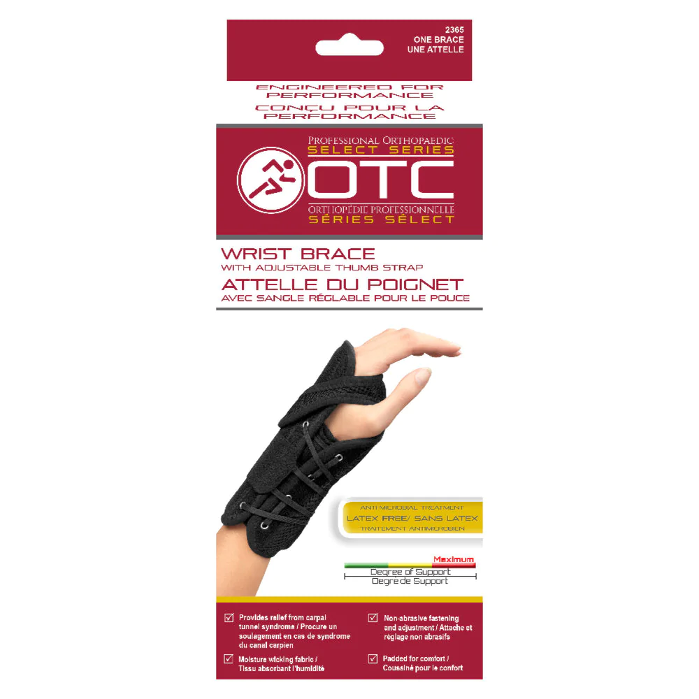 Wrist Brace with Adjustable Thumb Strap