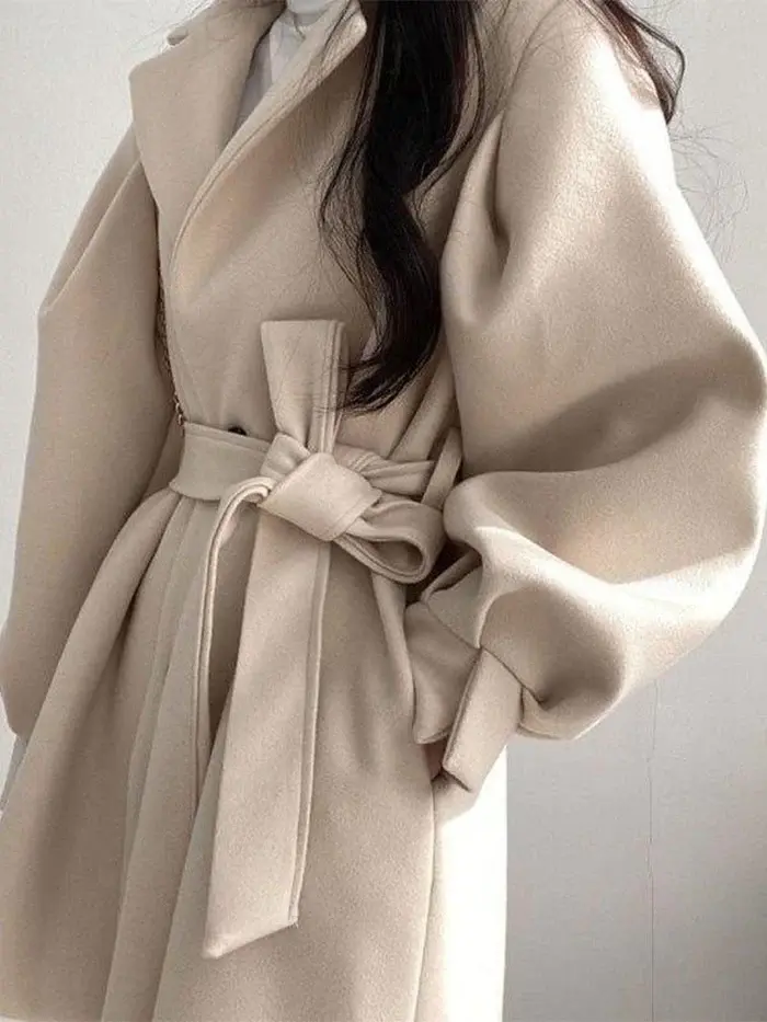 Thumbnail: belted wool coat