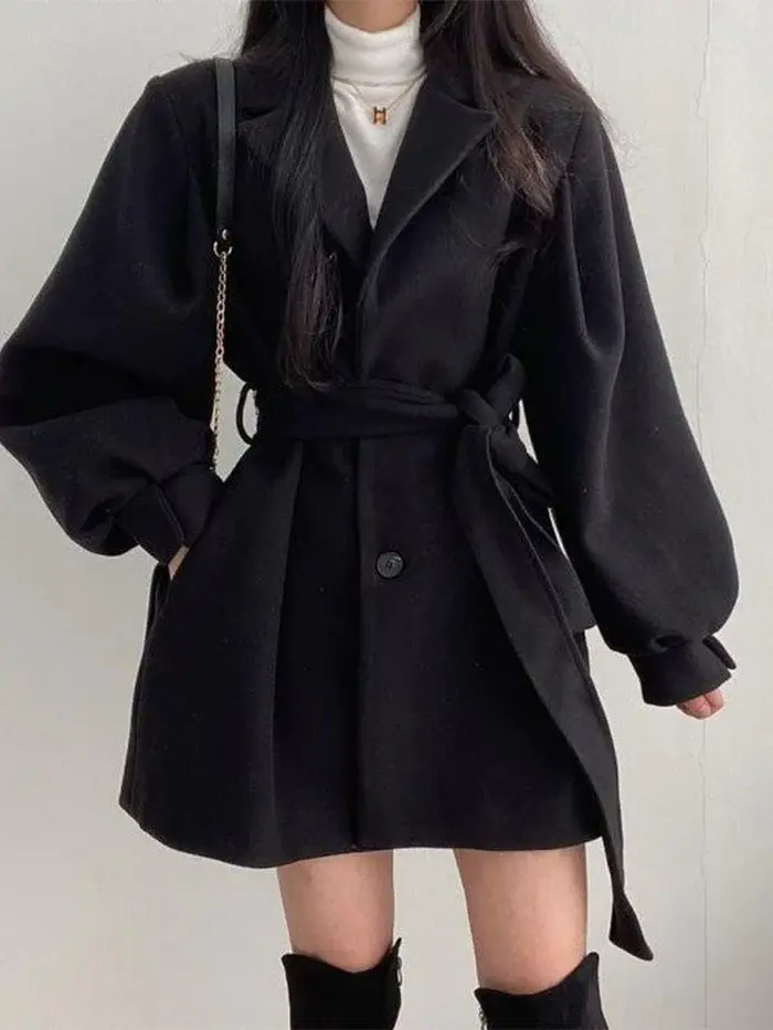 Thumbnail: belted wool coat