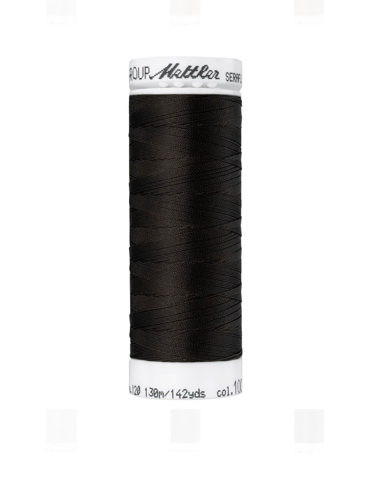 Fil à coudre élastique Seraflex Mettler 130 m - 1002 ébène 