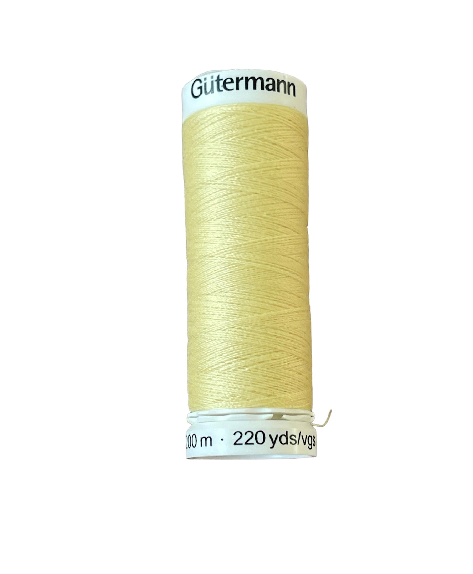 Fil à coudre gutermann polyester 200m - 325 jaune clair