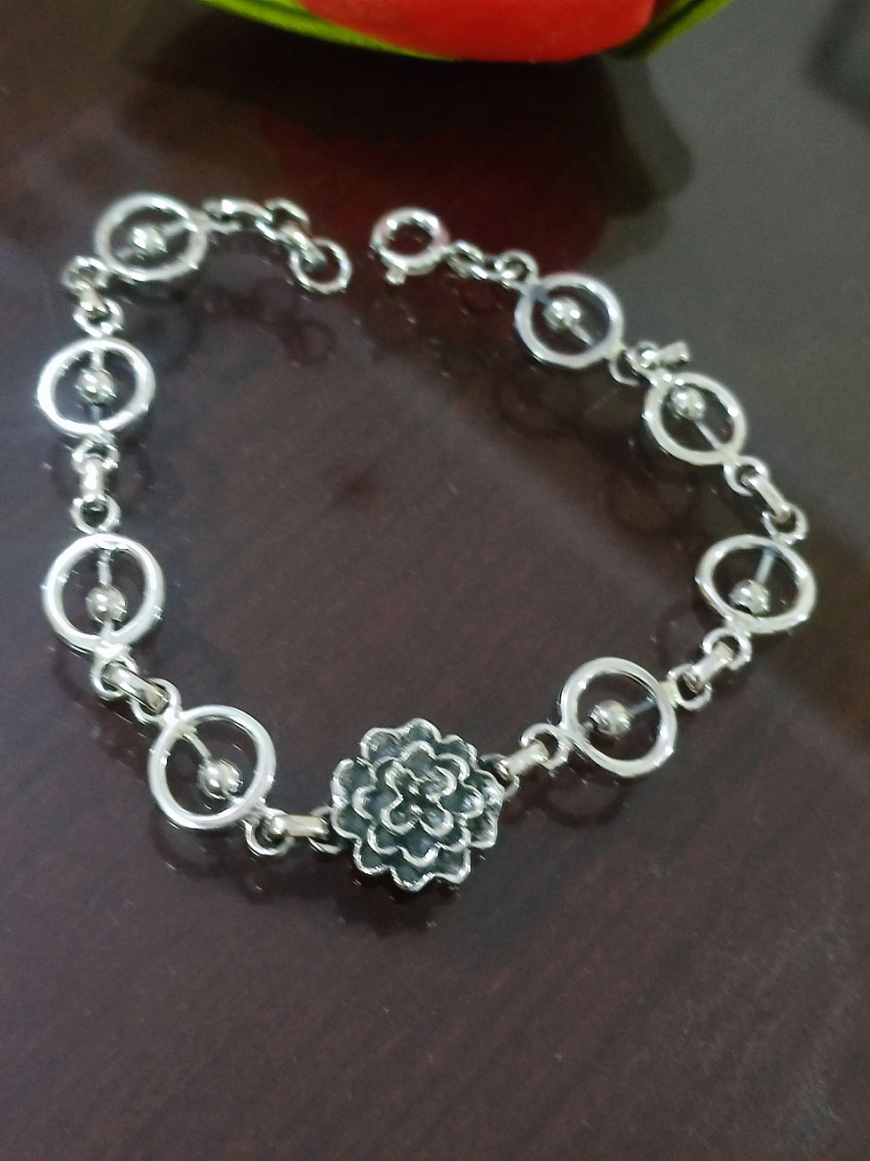 Thumbnail: 925 silver flower bracelet