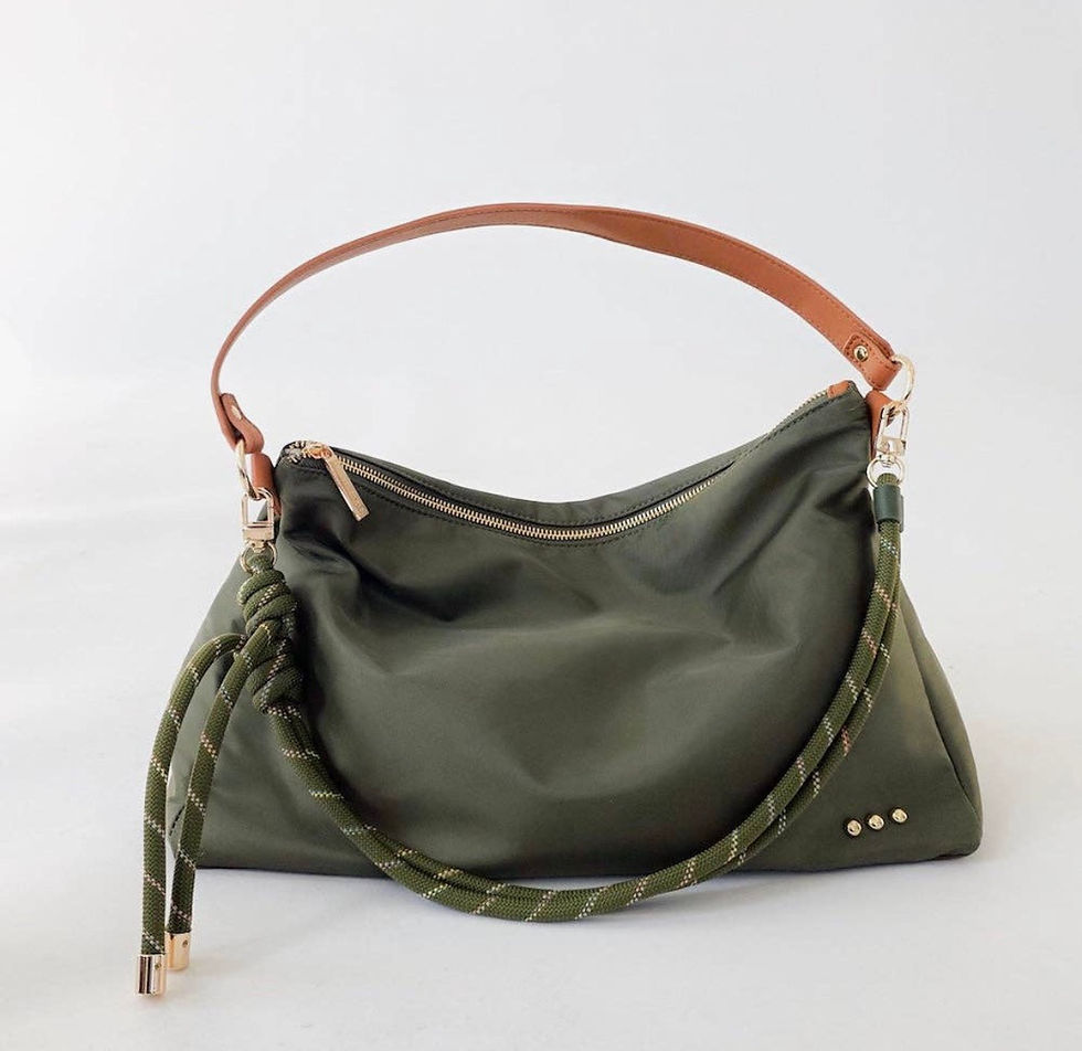 Thumbnail: Nylon slouchy shoulder bag 