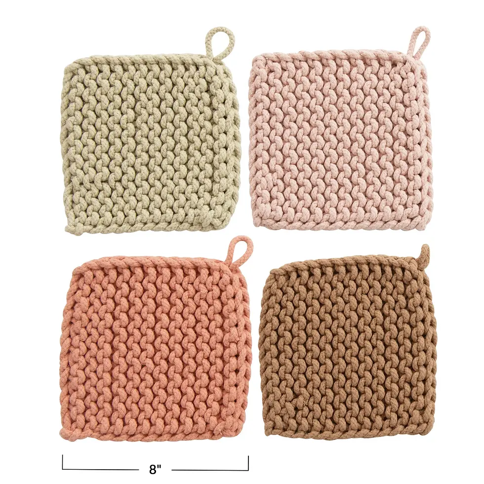 Thumbnail: Cotton Crocheted Potholder, 4 Colors