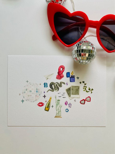 Thumbnail: Taylor Swift Eras Watercolor Art Print