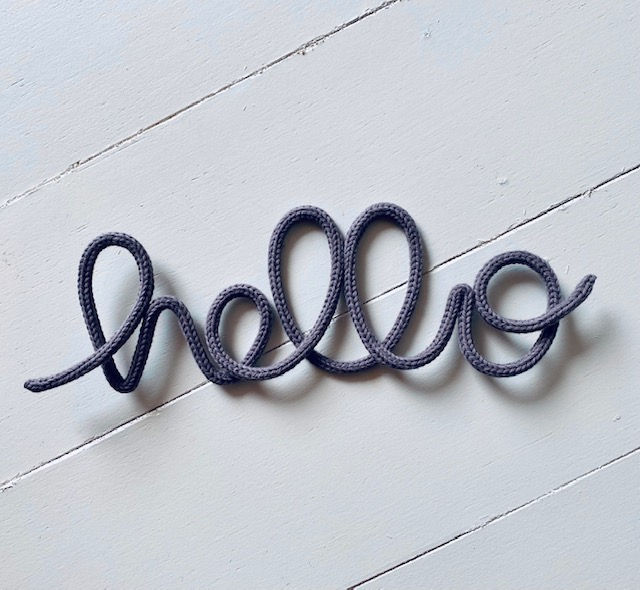 Thumbnail: 'Hello' Knitted Cotton Wire Word