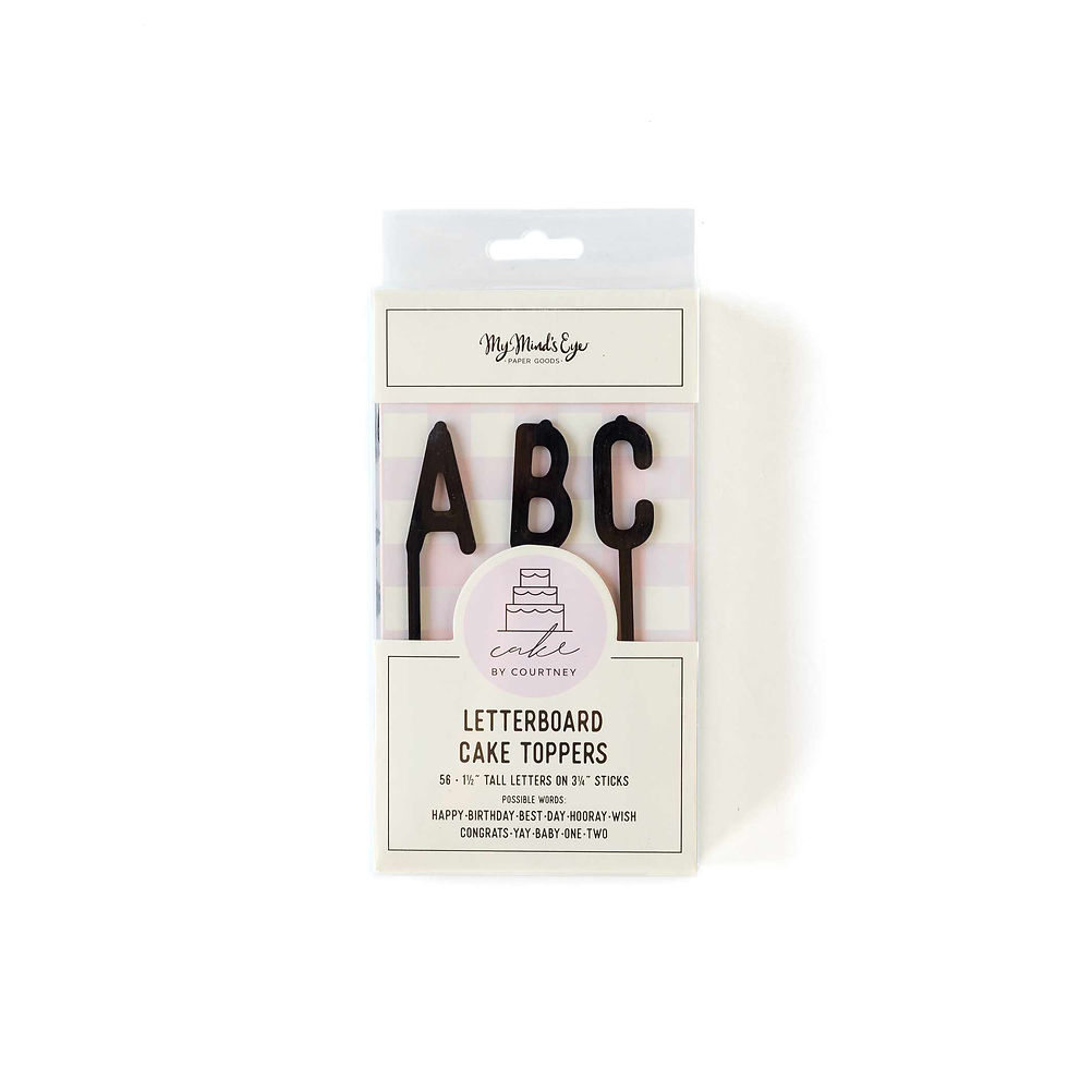 Thumbnail: Letterboard Cake Toppers - Black
