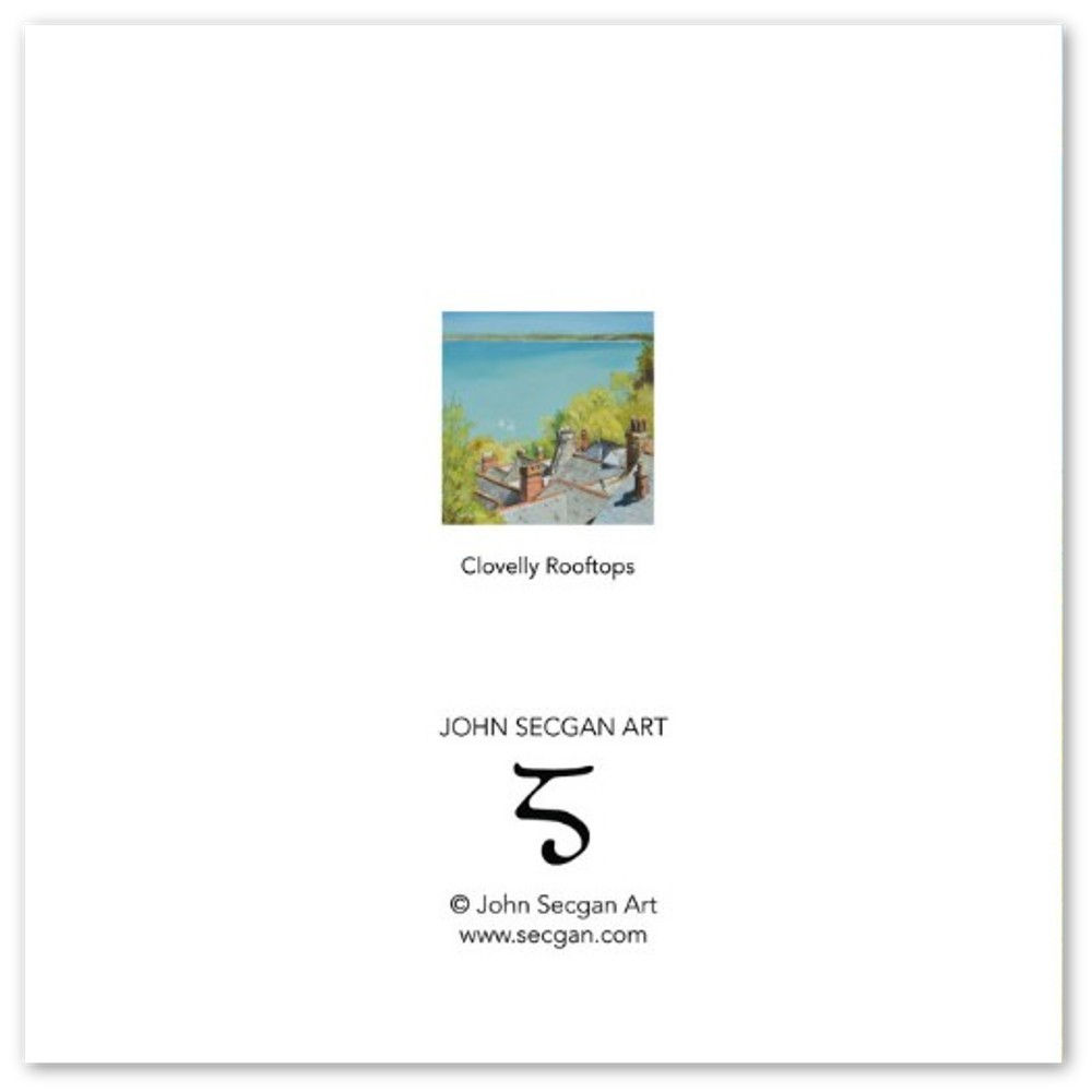 Clovelly Rooftops - Folded Greeting Cards – Pack of 10 (EU & RoW)