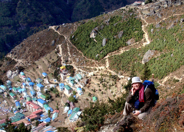 Craig Allen above Namche Bazzar, Everest Base Camp Trail Nepal