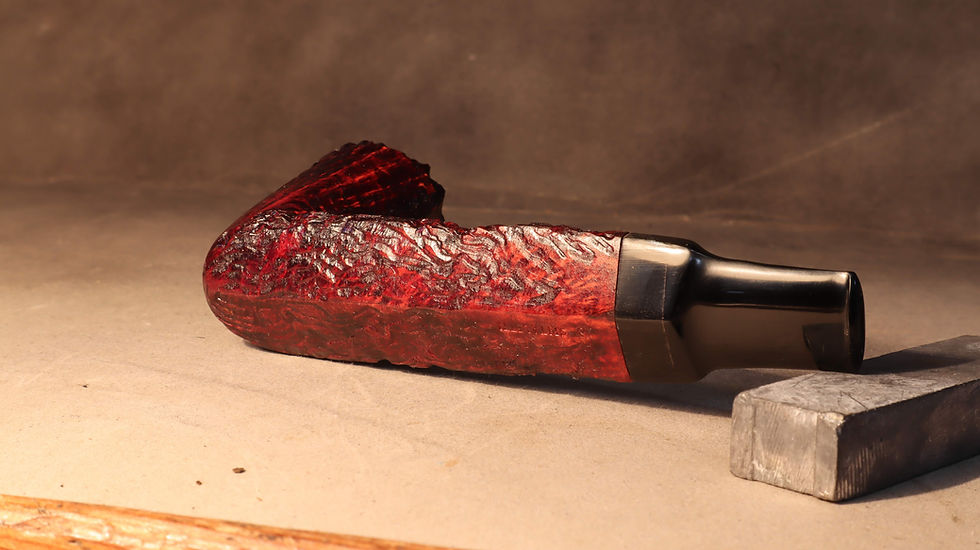 Thumbnail: Oval shank Dublin Rusticated Wine Blood red