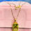 Thumbnail: 18k yellow gold setting birthstone pendant