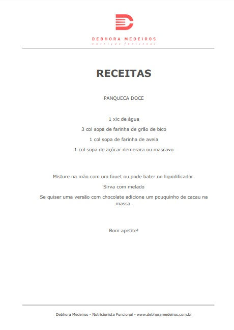 Receita - Panqueca Doce