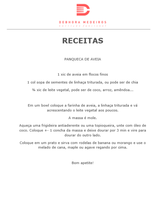 Panqueca de aveia