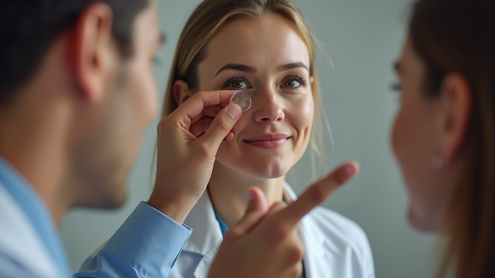 Close-up view of a therapist’s hand guiding a client’s eye movement during EMDR therapy