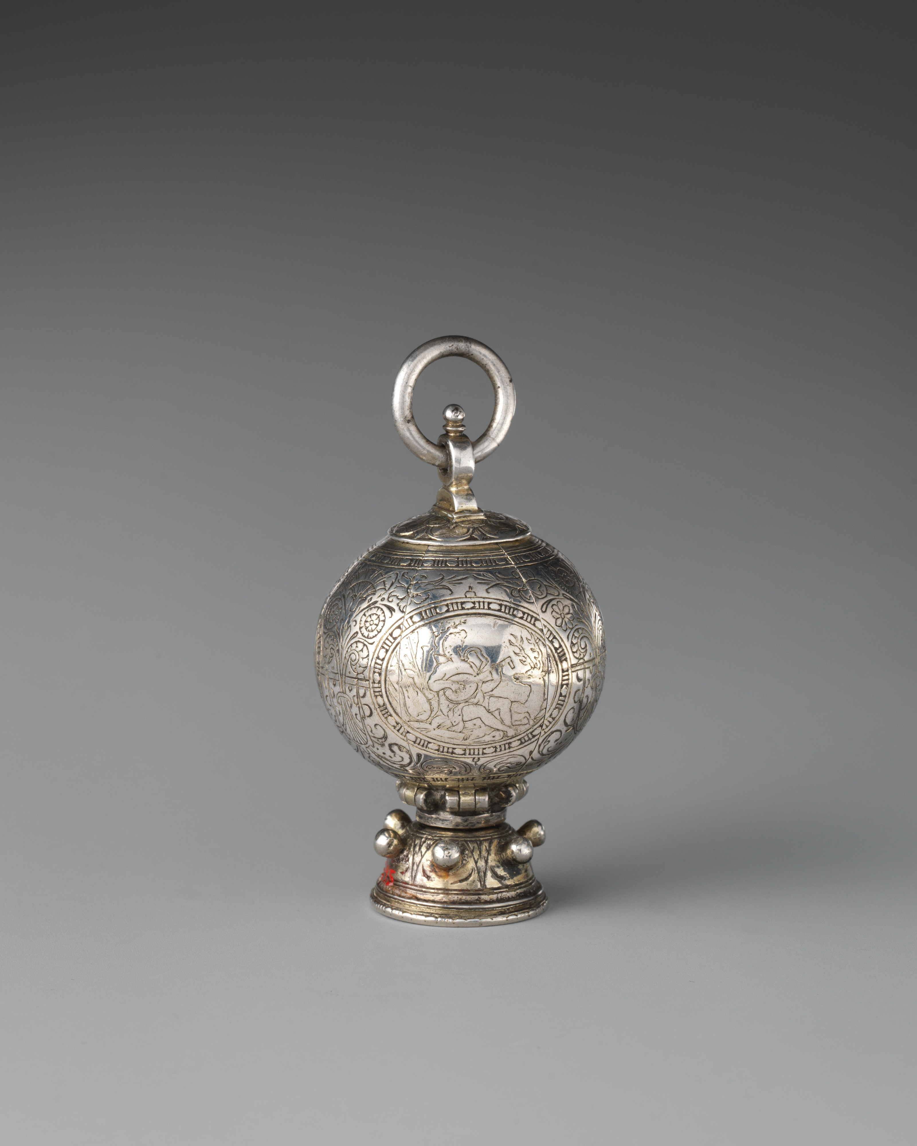 Renaissance Silver Pomander with Aromatics | AmKing Association