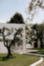 Pathway between Trulli buildings – Apulia Italy resort