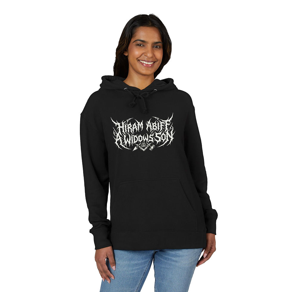 Thumbnail: Lightweight Hoodie - Hiram Abiff Black Metal Pullover