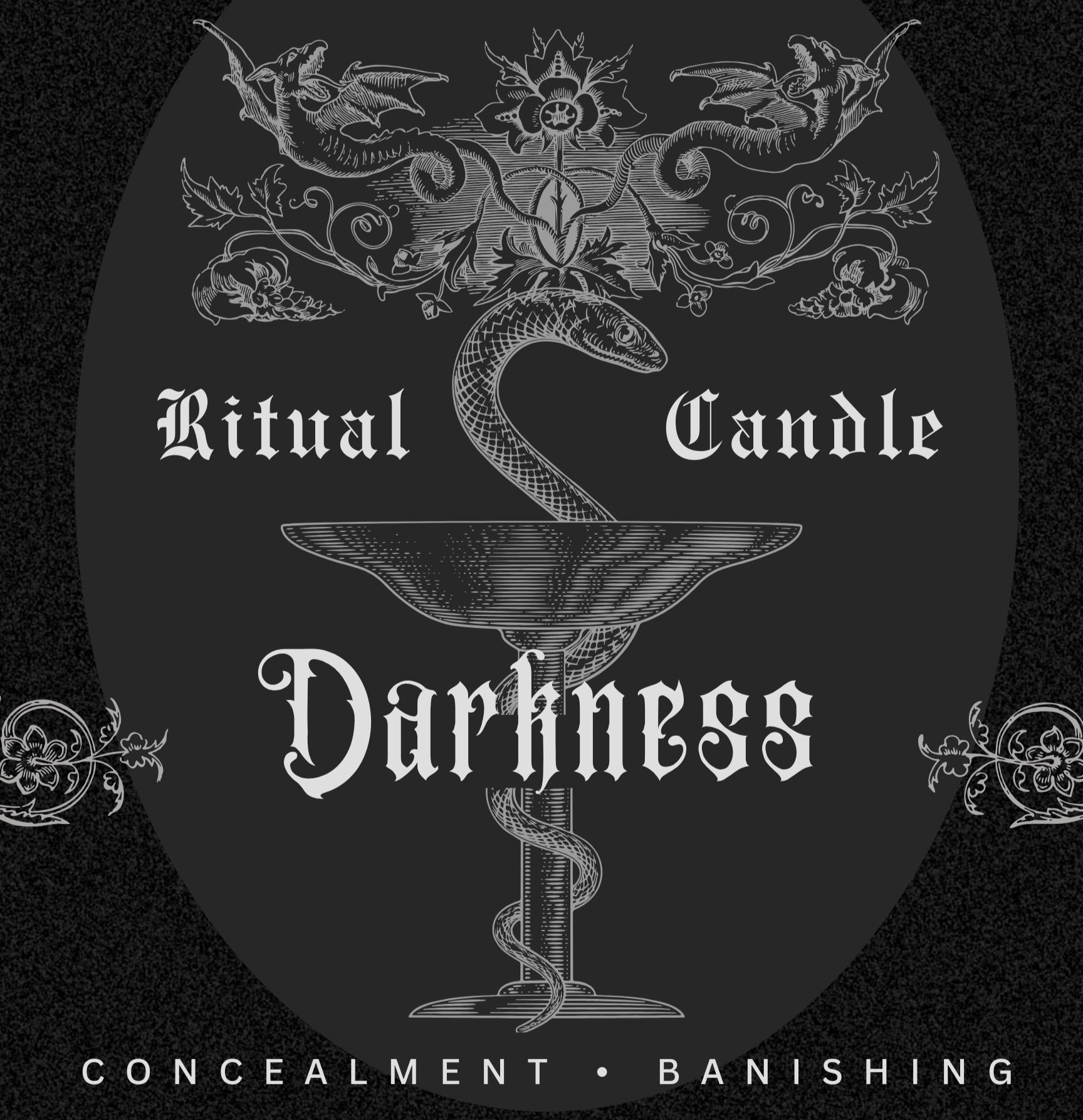 DARKNESS Pillar Altar Candle