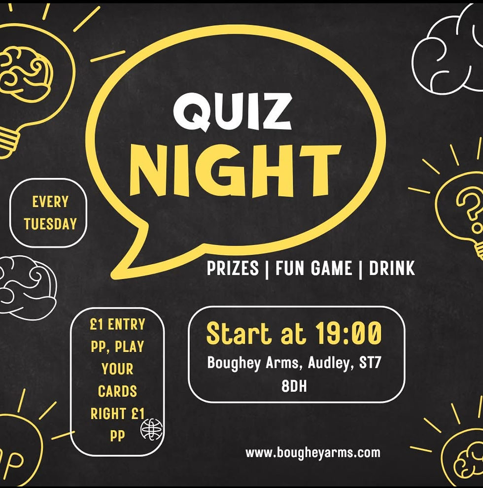 Quiz Night & Play your cards right