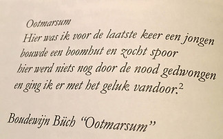 Kort gedicht over geluk door Boudewijn Buch bij vakantiewoning De Kwakel Twente.