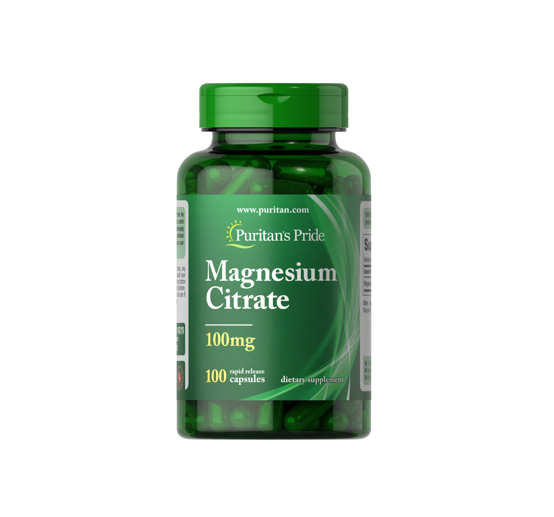 Puritan's Pride Magnesium Citrate 100mg 100 Caps