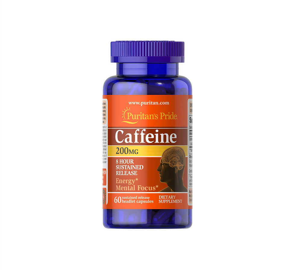 Puritan's Pride Caffeine 200mg 60 Capsules