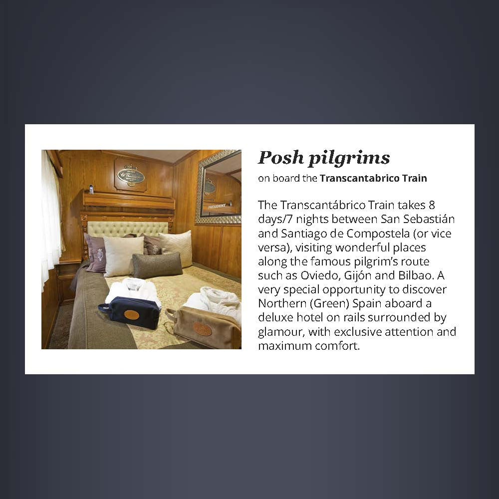 Posh pilgrims  on board the Transcantábrico Train