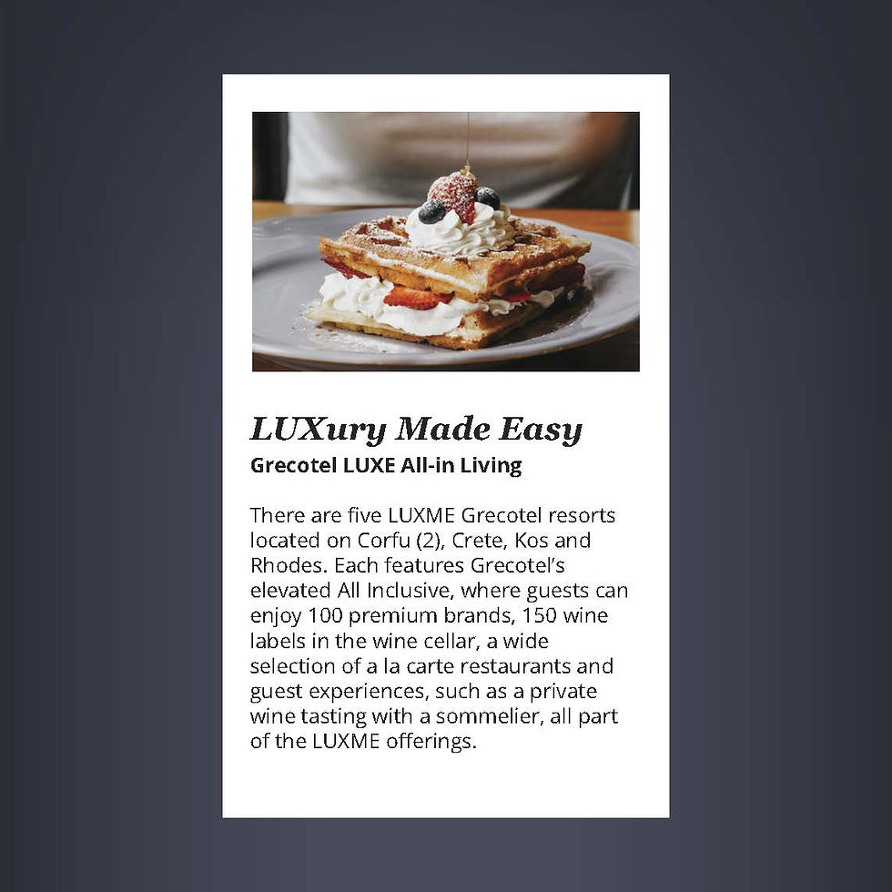 LUXury Made Easy - Grecotel LUXE All-in Living