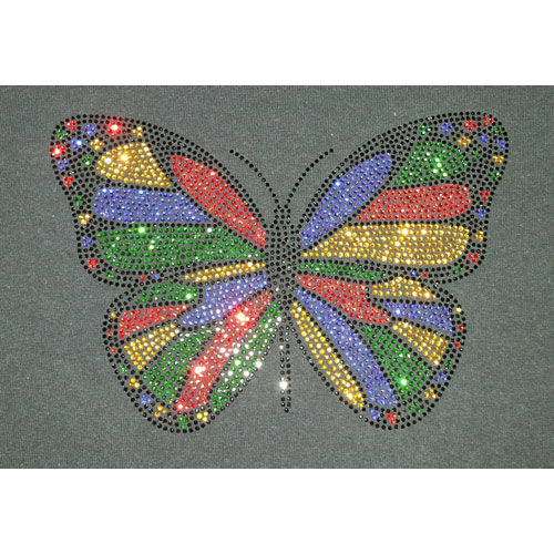 Butterfly - multi red, blue, gold