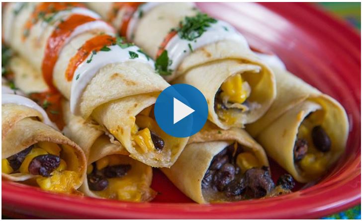 Cheesy Bean Flautas