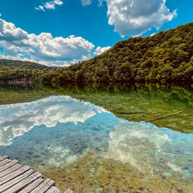 Breathtaking view of Plitvice Lakes National Park, a must-visit on luxury honeymoons in Croatia.