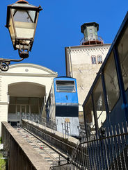 Historic funicular ride in Zagreb, connecting the Upper and Lower Town, a highlight of private guided tours.