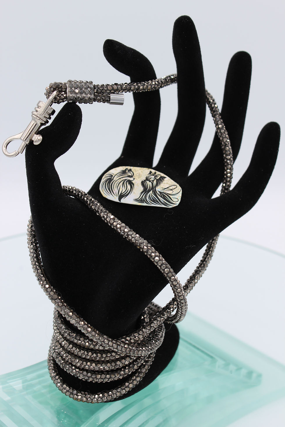 Thumbnail: Designer Rhinestone Leash, Small