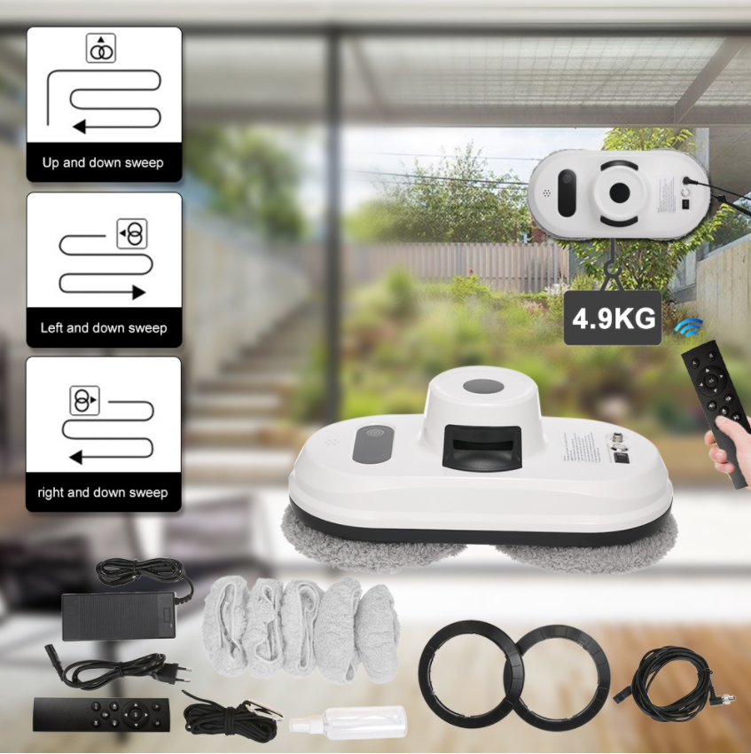 Thumbnail: Smart Home Window Cleaner Cleaning Robot Wash Electric Window Remote Control New