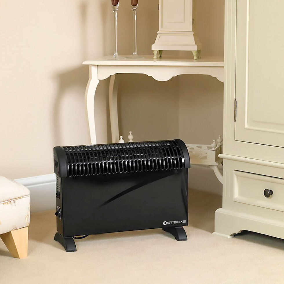Thumbnail:  Starke Electric Heater Black 2000W 3 Heat Portable Convector Convection Panel
