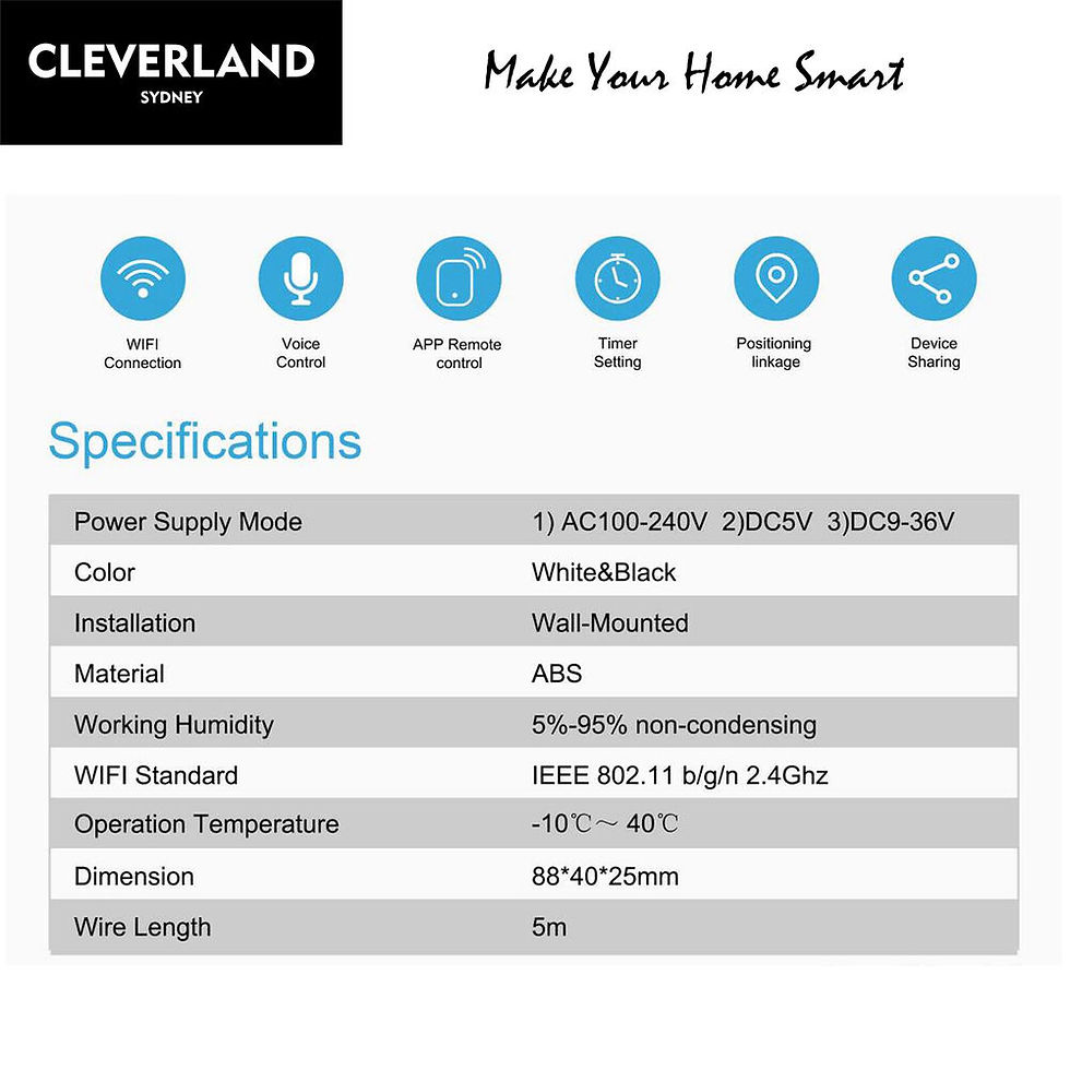 Thumbnail:  AU smart home wifi gate controller garage door opener remote APP Voice control 